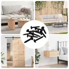 Pašvītņojamais Nags 9000 Pcs Melna Tērauds Vidaxl