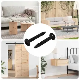 Kruvitav Nael 2 Pcs Must M4 X 28 Mm Teras