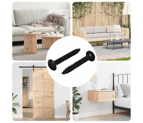 Kruvitav Nael 2 Pcs Must M4 X 28 Mm Teras