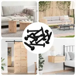 Tapping Nagla 12 Pcs Melna M4 X 28 Mm Tērauds Vidaxl