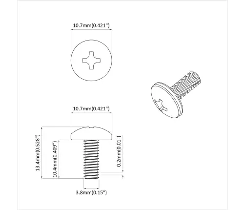 Vamzdiniai Varžtai 8182 Pcs Juoda M4 X 10 Mm Geležis