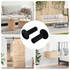 Elkoņu Uzgriežņi 2 Pcs Melna M4 X 14,5 Mm Dzelzs Vidaxl