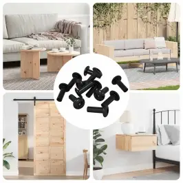 Elkoņu Uzgriežņi 8451 Pcs Melna Dzelzs Vidaxl