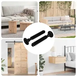 Lizdas Su Dangteliu Varžtas 2 Pcs Juoda M5 X 40 Mm Geležis