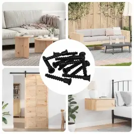 Kontaktligzdas Skrūve 3072 Pcs Melna 7 X 40 Mm Dzelzs Vidaxl