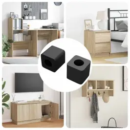 Stalčiaus Laikiklis 2 Pcs Juoda 15 X 15 X 15Mm Pp Kopolimeras