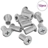 Lukustusmutter 12 Pcs Hõbedane M6 X 15 Mm Teras