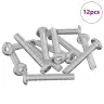 Slēdzene Skrūve Vienkrāsains 12 Pcs Sudraba M6 X 35 Mm Tērauds Vidaxl
