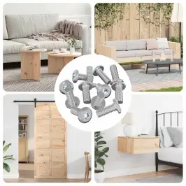 Galvas Bloķēšanas Skrūve 3600 Pcs Sudraba Tērauds Vidaxl