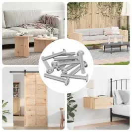 Galvas Bloķēšanas Skrūve 2514 Pcs Sudraba Tērauds Vidaxl
