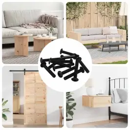 Skrūve 12 Pcs Sudraba 5 X 30 Mm Dzelzs Vidaxl