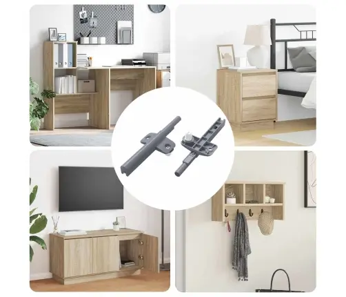 Mīksta Slēgšanas Dampers 2 Pcs Pelēka 125 X 47 X 15 Mm Pp Vidaxl