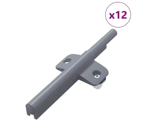 Mīksta Slēgšanas Dampers 12 Pcs Pelēka 125 X 47 X 15 Mm Pp Vidaxl