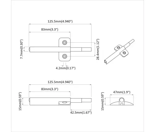 Mīksta Slēgšanas Dampers 12 Pcs Pelēka 125 X 47 X 15 Mm Pp Vidaxl