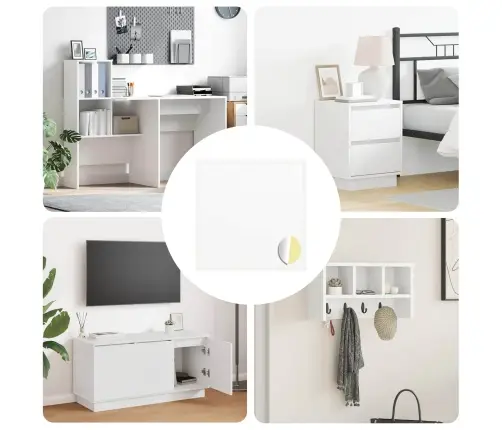 Kleebis 12 Pcs Valge Ø 20 X 0,5 Mm Paber