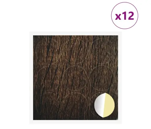 Līmējošs Skrūvju Vāks 12 Pcs Brūns Ozols Ø 20 X 0,5 Mm Vidaxl
