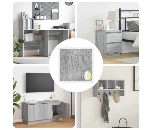 Līmējošs Skrūvju Vāks 12 Pcs Pelēks Sonoma Ø 20 X 0,5 Mm Vidaxl