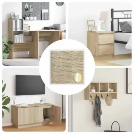 Līmējošs Skrūvju Vāks 12 Pcs Sonoma Ozols Ø 20 X 0,5 Mm Vidaxl