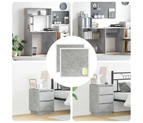 Līmējošs Skrūvju Vāks 2 Pcs Betona Pelēks Ø 20 X 0,5 Mm Vidaxl