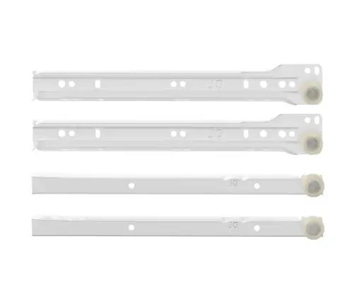Kastīšu Sliede 2 Pcs Balts 250 Mm Tērauds Vidaxl