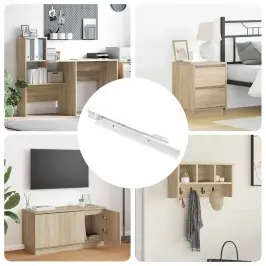 Kastīšu Sliede 87 Pcs Balts Tērauds Vidaxl Kastīšu Sliede 87 Pcs Balts Tērauds Vidaxl