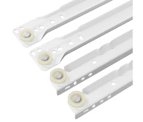 Kastīšu Sliede 2 Pcs Balts 300 Mm Tērauds Vidaxl