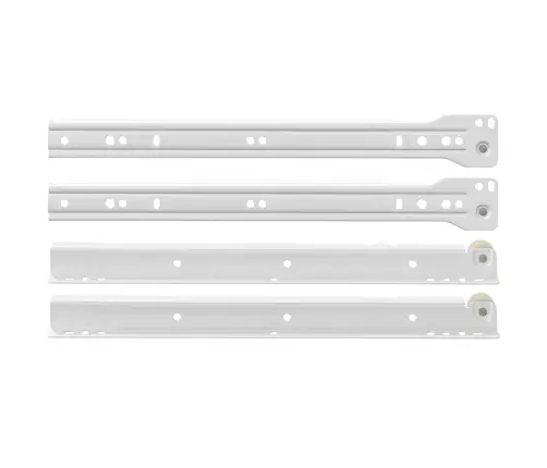 Kastīšu Sliede 2 Pcs Balts 300 Mm Tērauds Vidaxl