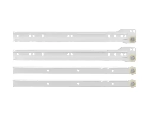 Kastīšu Sliede 12 Pcs Balts 300 Mm Tērauds Vidaxl