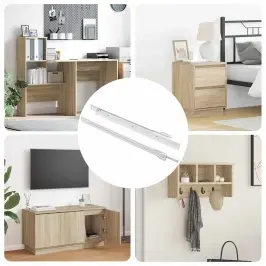 Kastīšu Sliede 2 Pcs Balts 350 Mm Tērauds Vidaxl