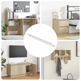 Kastīšu Sliede 12 Pcs Balts 350 Mm Tērauds Vidaxl