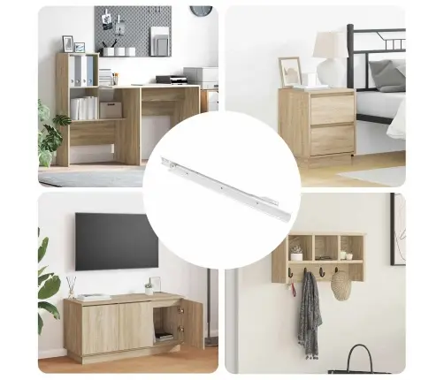 Kastīšu Sliede 63 Pcs Balts Tērauds Vidaxl