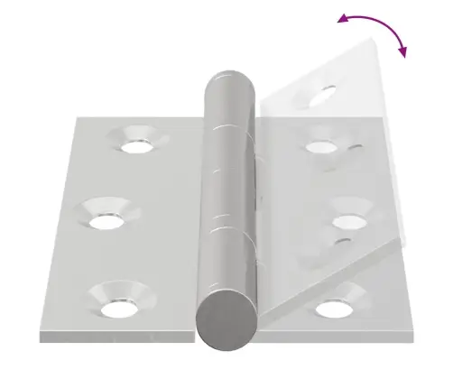 Hing 12 Pcs Hõbedane 50 X 38 X 1,3 Mm Teras