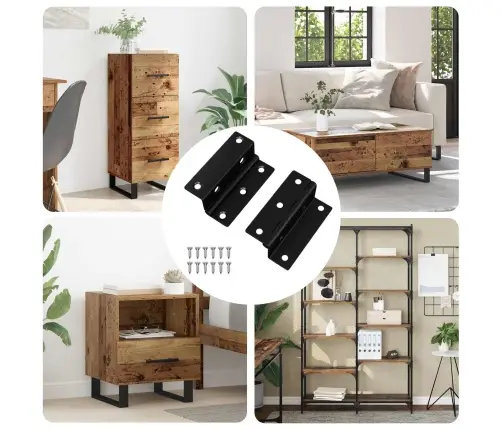 Vyrius 2 Pcs Juoda 38 X 17 X 60 Mm Geležis