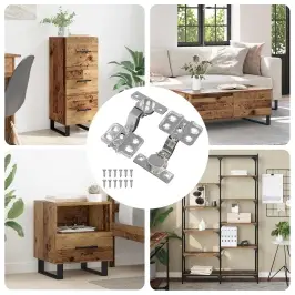 Eņģe 2 Pcs Niķelis 85 X 52,5 X 9,5 Mm Dzelzs Vidaxl