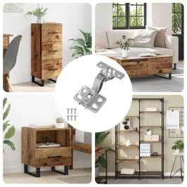 Eņģe 12 Pcs Niķelis 85 X 52,5 X 9,5 Mm Dzelzs Vidaxl