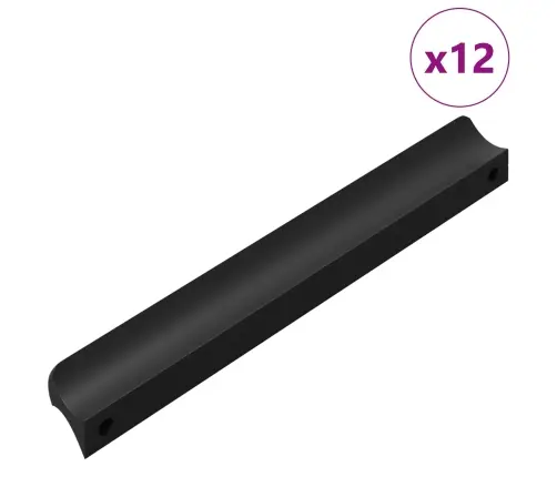 Rankena 12 Pcs Juoda 106 X 7,4 X 15,5 Mm Aliuminis