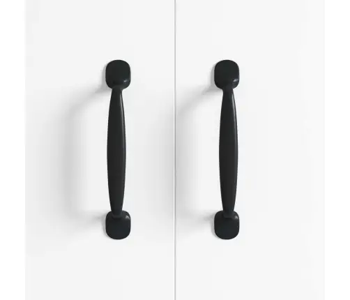 Mēbeļu Rokturis 2 Pcs Melna 130 X 19,4 X 22,3 Mm Alumīnijs Vidaxl