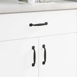 Mēbeļu Rokturis 2 Pcs Melna 130 X 19,4 X 22,3 Mm Alumīnijs Vidaxl