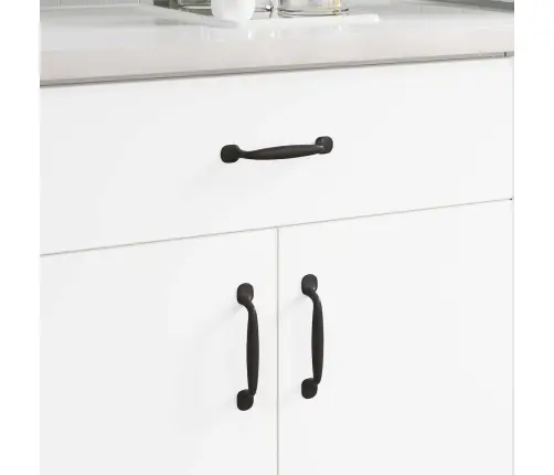 Mēbeļu Rokturis 2 Pcs Melna 130 X 19,4 X 22,3 Mm Alumīnijs Vidaxl