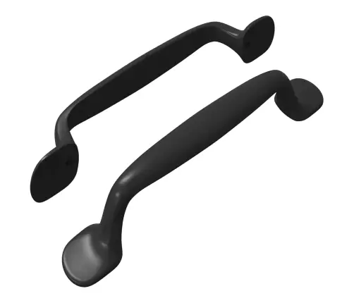 Mēbeļu Rokturis 2 Pcs Melna 130 X 19,4 X 22,3 Mm Alumīnijs Vidaxl