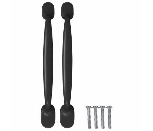 Mēbeļu Rokturis 2 Pcs Melna 130 X 19,4 X 22,3 Mm Alumīnijs Vidaxl