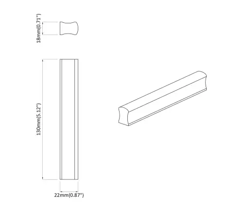 Taisna Rokturis 587 Pcs Dabisks Koka Tonis 130 X 25 X 30 Mm Vidaxl