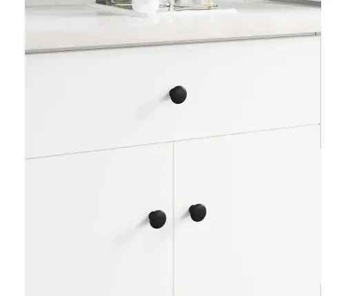 Rokturi 12 Pcs Melna Ø30 Mm Alumīnijs Vidaxl