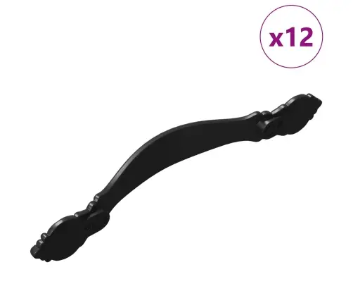 Rokturi 12 Pcs Melna 150 Mm Cinka Sakausējums Vidaxl