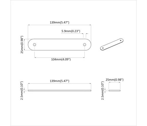 Kabineta Rokturi 2 Pcs Brūna 96 Mm Pu Vidaxl