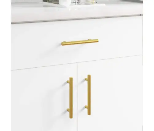 Skapja Rokturis 12 Pcs Zelts 150 Mm Nerūsējošs Tērauds Vidaxl