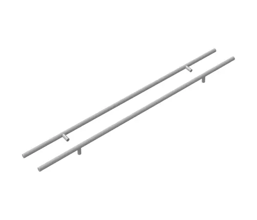 Skapja Rokturis 2 Pcs Sudraba 1700Mm Nerūsējošs Tērauds Vidaxl