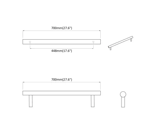 Skapja Rokturis 2 Pcs Sudraba 1700Mm Nerūsējošs Tērauds Vidaxl