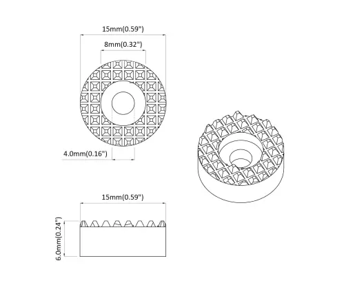Krēsla Kāju Grīdas Aizsargi 12 Pcs Caurspīdīgs Ø 15 X 16 Mm Pvc Vidaxl