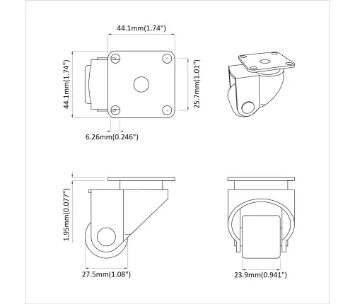 Ritenis 12 Pcs Sudraba 50 Mm Neilons Vidaxl